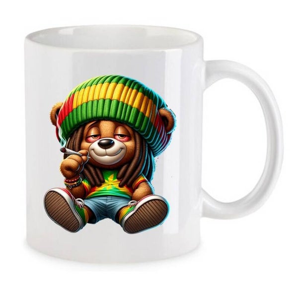 Tasse Weed Cannabis Psychodelic Weiß mit Druck (Siehe Foto) TFBW570