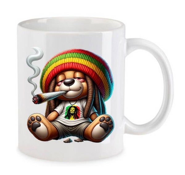 Tasse Weed Cannabis Psychodelic Weiß mit Druck (Siehe Foto) TFBW572