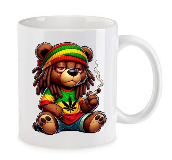 Tasse Weed Cannabis Psychodelic Weiß mit Druck (Siehe Foto) TFBW575