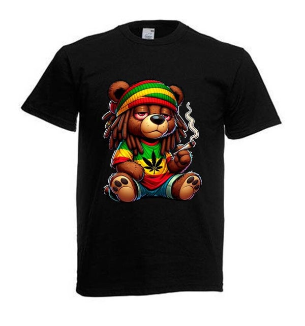 Tshirt Unisex mit Coolen Druck Weed Ganja Hanf Cannabis Psychedelic (Größe & Farbe auswählen) TSFBW575