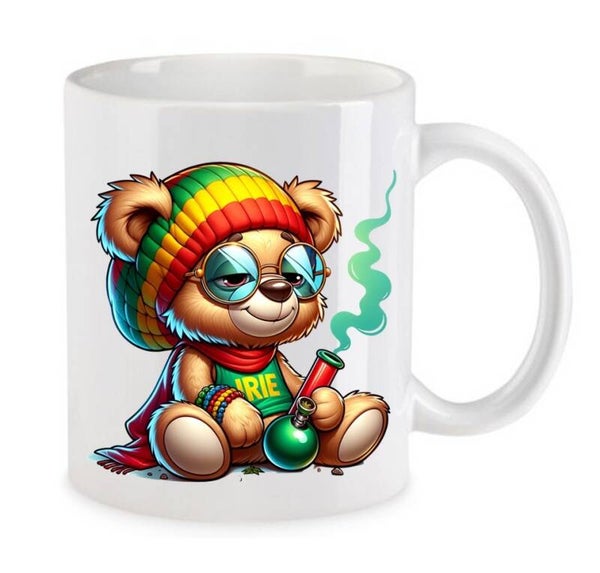 Tasse Weed Cannabis Psychodelic Weiß mit Druck (Siehe Foto) TFBW577