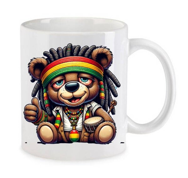 Tasse Weed Cannabis Psychodelic Weiß mit Druck (Siehe Foto) TFBW578