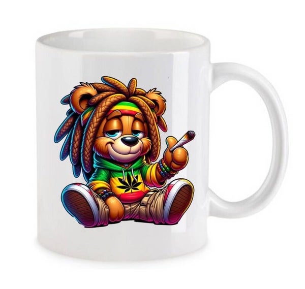 Tasse Weed Cannabis Psychodelic Weiß mit Druck (Siehe Foto) TFBW580