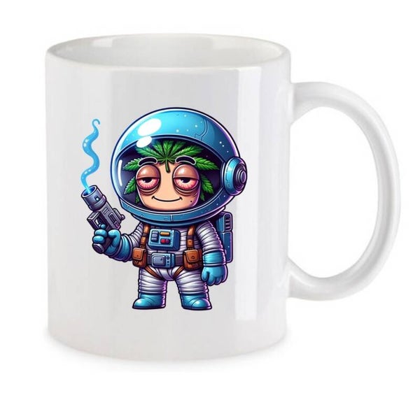 Tasse Weed Cannabis Psychodelic Weiß mit Druck (Siehe Foto) TFBW582