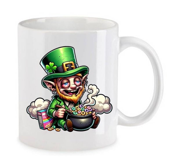 Tasse Weed Cannabis Psychodelic Weiß mit Druck (Siehe Foto) TFBW587