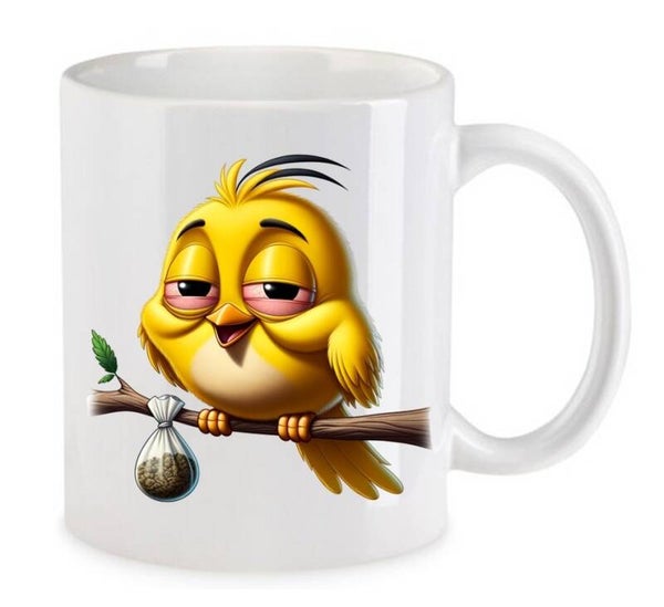 Tasse Weed Cannabis Psychodelic Weiß mit Druck (Siehe Foto) TFBW598