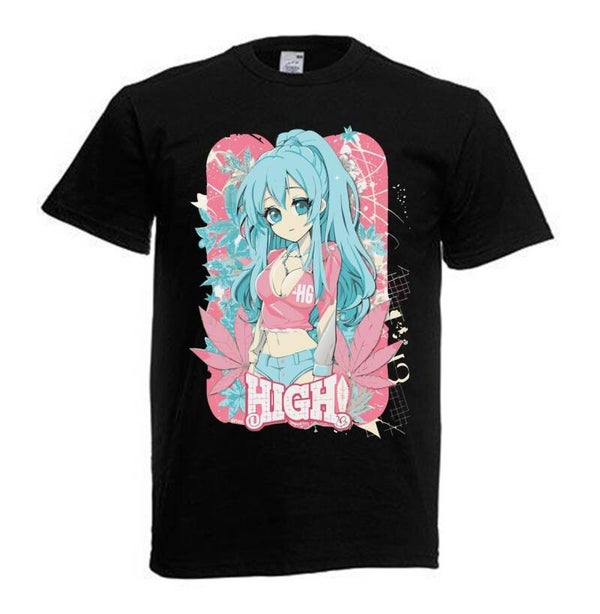 Tshirt Unisex mit Coolen Druck Weed Ganja Hanf Cannabis Psychedelic (Größe & Farbe auswählen) TSFBW60