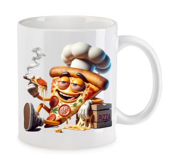 Tasse Weed Cannabis Psychodelic Weiß mit Druck (Siehe Foto) TFBW601