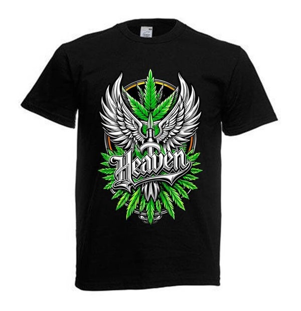 Tshirt Unisex mit Coolen Druck Weed Ganja Hanf Cannabis Psychedelic (Größe & Farbe auswählen) TSFBW61