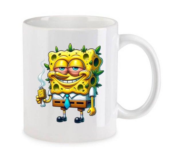 Tasse Weed Cannabis Psychodelic Weiß mit Druck (Siehe Foto) TFBW618