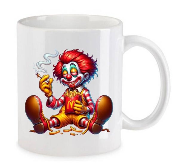Tasse Weed Cannabis Psychodelic Weiß mit Druck (Siehe Foto) TFBW619