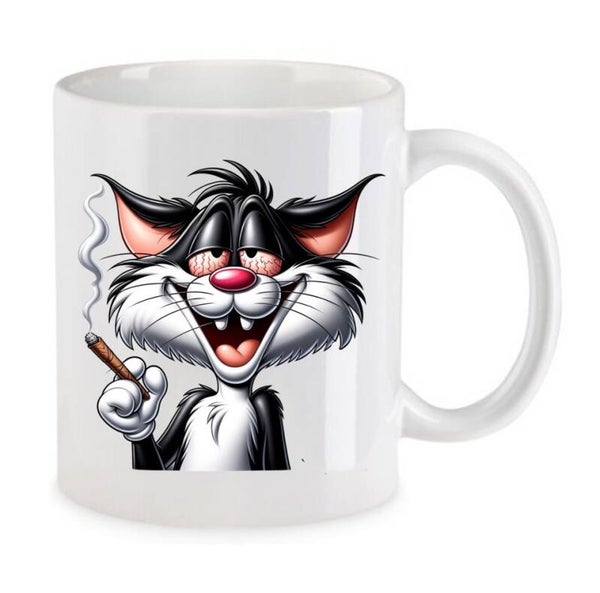Tasse Weed Cannabis Psychodelic Weiß mit Druck (Siehe Foto) TFBW622