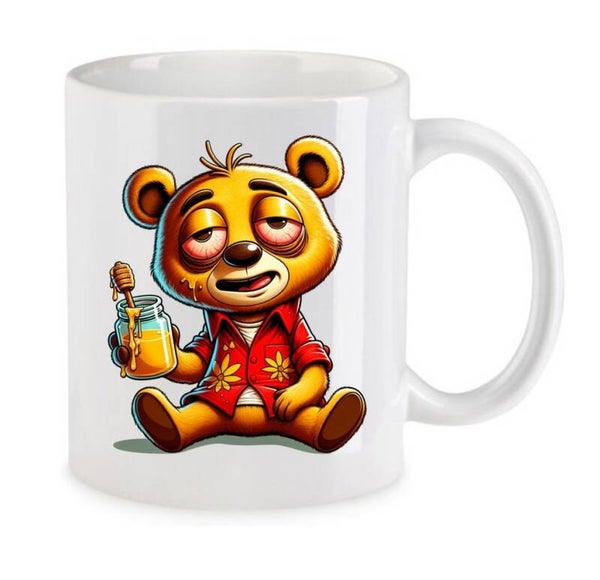Tasse Weed Cannabis Psychodelic Weiß mit Druck (Siehe Foto) TFBW623