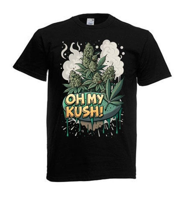 Tshirt Unisex mit Coolen Druck Weed Ganja Hanf Cannabis Psychedelic (Größe & Farbe auswählen) TSFBW631