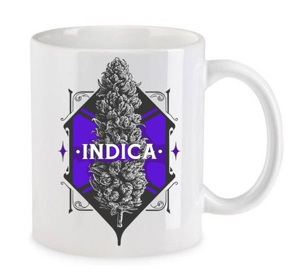 Tasse Weed Cannabis Psychodelic Weiß mit Druck (Siehe Foto) TFBW632