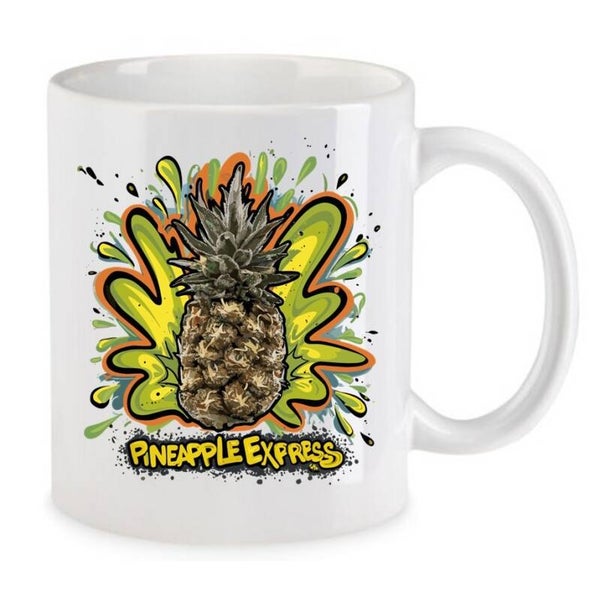 Tasse Weed Cannabis Psychodelic Weiß mit Druck (Siehe Foto) TFBW635
