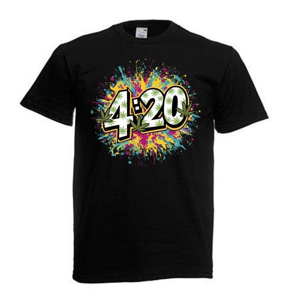 Tshirt Unisex mit Coolen Druck Weed Ganja Hanf Cannabis Psychedelic (Größe & Farbe auswählen) TSFBW637