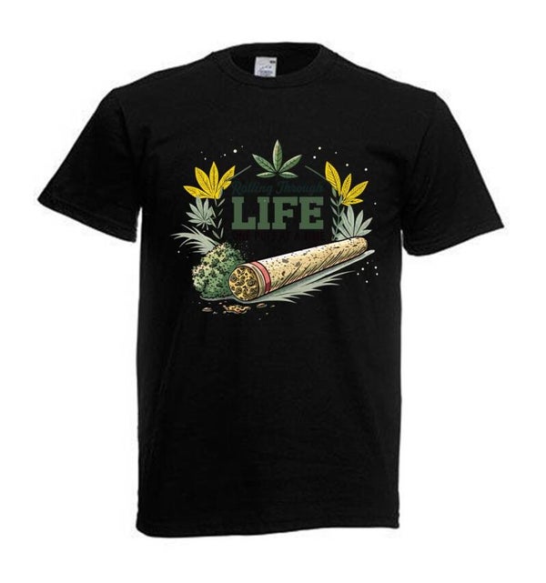 Tshirt Unisex mit Coolen Druck Weed Ganja Hanf Cannabis Psychedelic (Größe & Farbe auswählen) TSFBW638