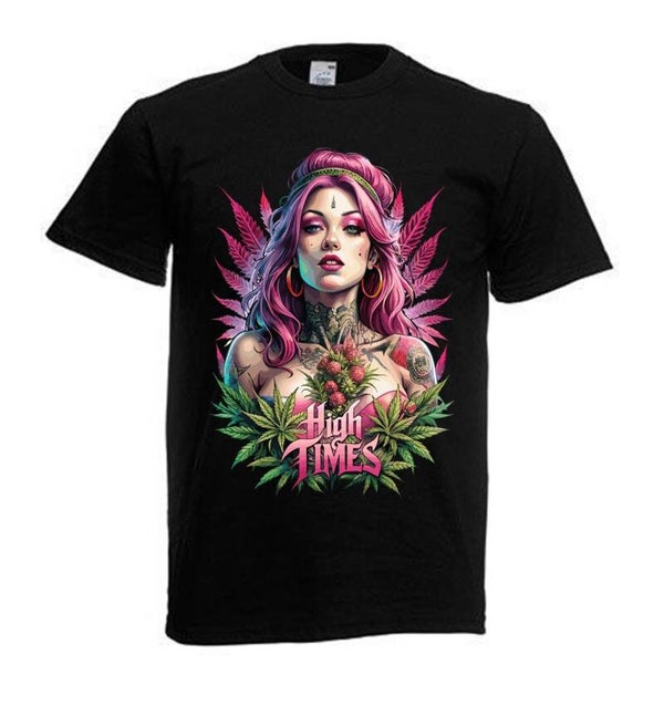 Tshirt Unisex mit Coolen Druck Weed Ganja Hanf Cannabis Psychedelic (Größe & Farbe auswählen) TSFBW640