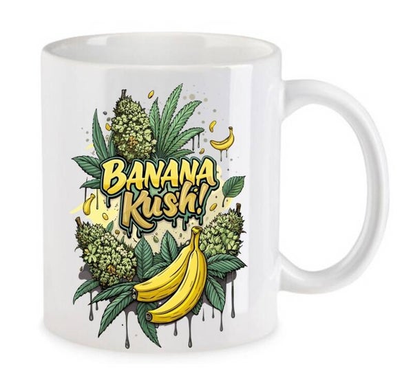 Tasse Weed Cannabis Psychodelic Weiß mit Druck (Siehe Foto) TFBW642