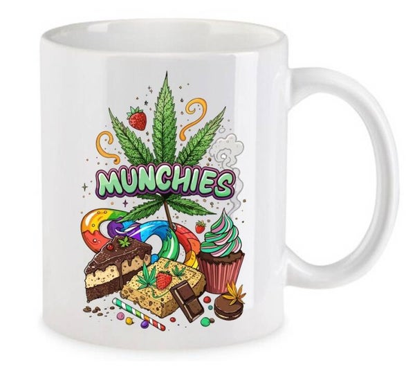 Tasse Weed Cannabis Psychodelic Weiß mit Druck (Siehe Foto) TFBW643