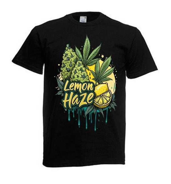 Tshirt Unisex mit Coolen Druck Weed Ganja Hanf Cannabis Psychedelic (Größe & Farbe auswählen) TSFBW646