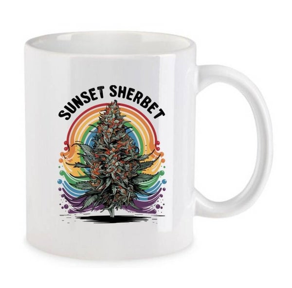 Tasse Weed Cannabis Psychodelic Weiß mit Druck (Siehe Foto) TFBW647