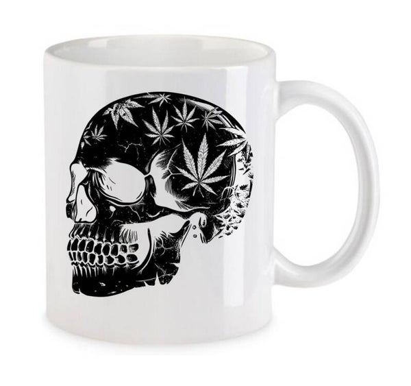Tasse Weed Cannabis Psychodelic Weiß mit Druck (Siehe Foto) TFBW648