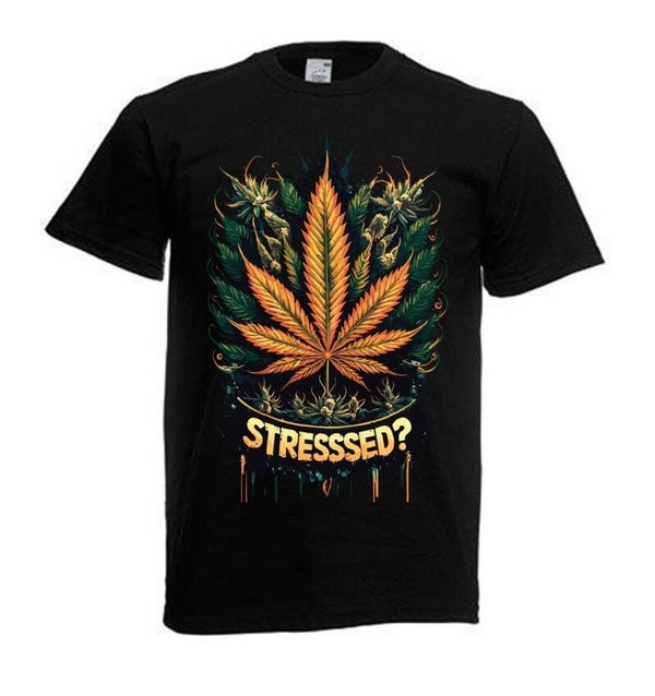 Tshirt Unisex mit Coolen Druck Weed Ganja Hanf Cannabis Psychedelic (Größe & Farbe auswählen) TSFBW661