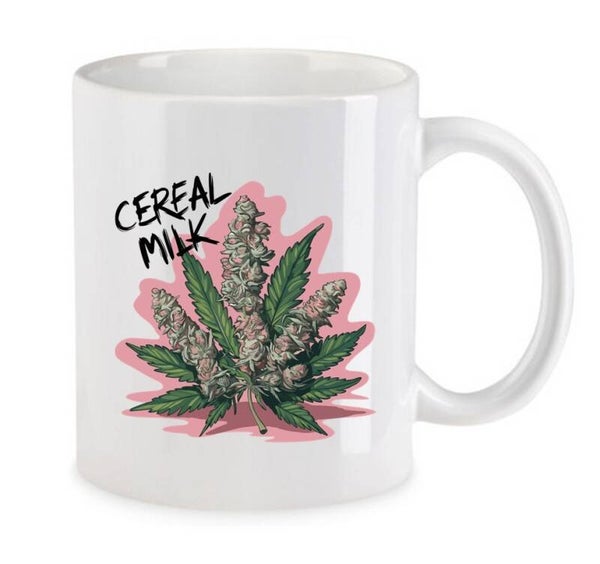 Tasse Weed Cannabis Psychodelic Weiß mit Druck (Siehe Foto) TFBW662