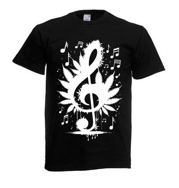 Tshirt Unisex mit Coolen Druck Weed Ganja Hanf Cannabis Psychedelic (Größe & Farbe auswählen) TSFBW664