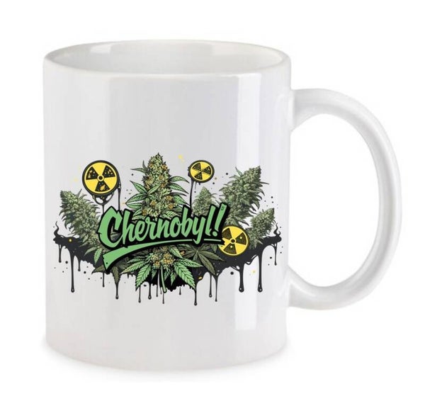 Tasse Weed Cannabis Psychodelic Weiß mit Druck (Siehe Foto) TFBW665