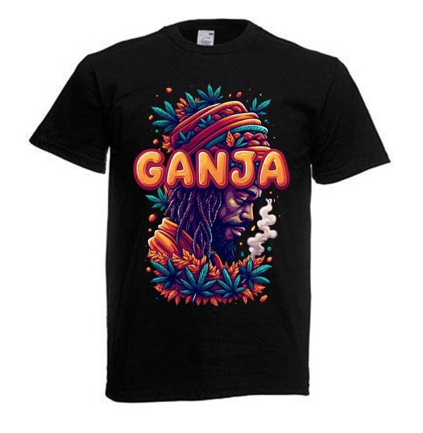 Tshirt Unisex mit Coolen Druck Weed Ganja Hanf Cannabis Psychedelic (Größe & Farbe auswählen) TSFBW666