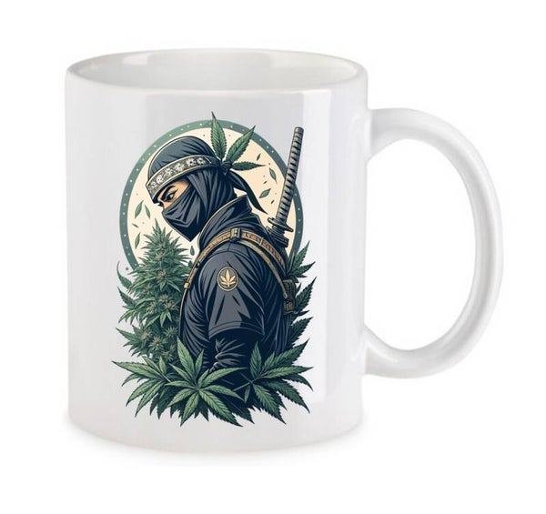 Tasse Weed Cannabis Psychodelic Weiß mit Druck (Siehe Foto) TFBW667