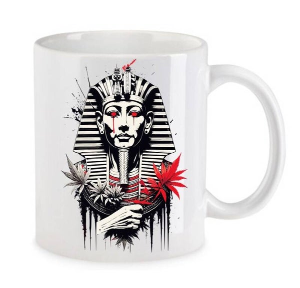 Tasse Weed Cannabis Psychodelic Weiß mit Druck (Siehe Foto) TFBW669