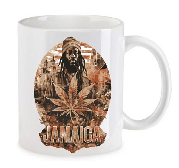 Tasse Weed Cannabis Psychodelic Weiß mit Druck (Siehe Foto) TFBW67