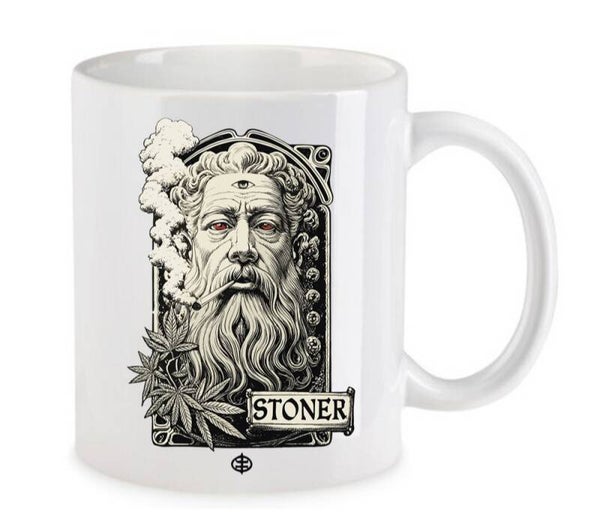 Tasse Weed Cannabis Psychodelic Weiß mit Druck (Siehe Foto) TFBW674