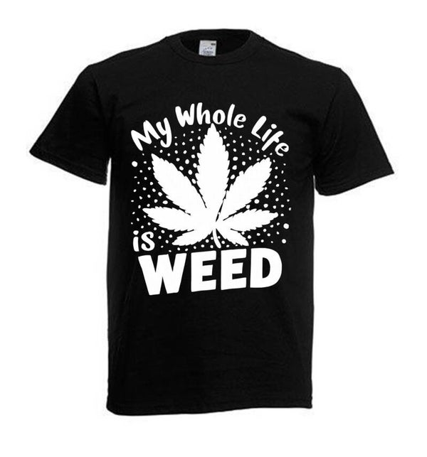 Tshirt Unisex mit Coolen Druck Weed Ganja Hanf Cannabis Psychedelic (Größe & Farbe auswählen) TSFBW676