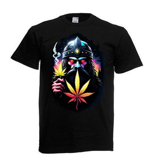 Tshirt Unisex mit Coolen Druck Weed Ganja Hanf Cannabis Psychedelic (Größe & Farbe auswählen) TSFBW677