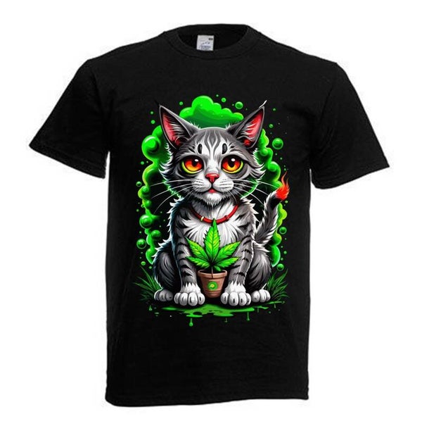 Tshirt Unisex mit Coolen Druck Weed Ganja Hanf Cannabis Psychedelic (Größe & Farbe auswählen) TSFBW679