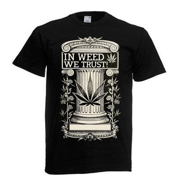Tshirt Unisex mit Coolen Druck Weed Ganja Hanf Cannabis Psychedelic (Größe & Farbe auswählen) TSFBW680