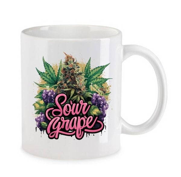 Tasse Weed Cannabis Psychodelic Weiß mit Druck (Siehe Foto) TFBW682
