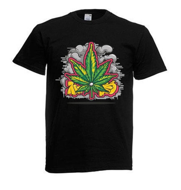 Tshirt Unisex mit Coolen Druck Weed Ganja Hanf Cannabis Psychedelic (Größe & Farbe auswählen) TSFBW687