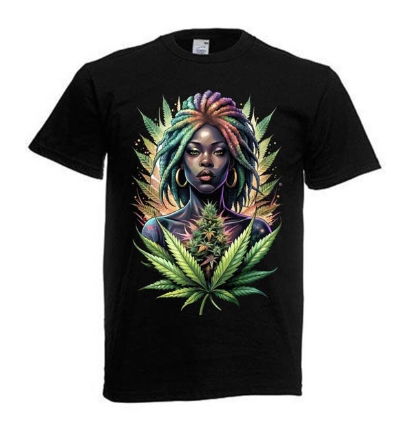 Tshirt Unisex mit Coolen Druck Weed Ganja Hanf Cannabis Psychedelic (Größe & Farbe auswählen) TSFBW688
