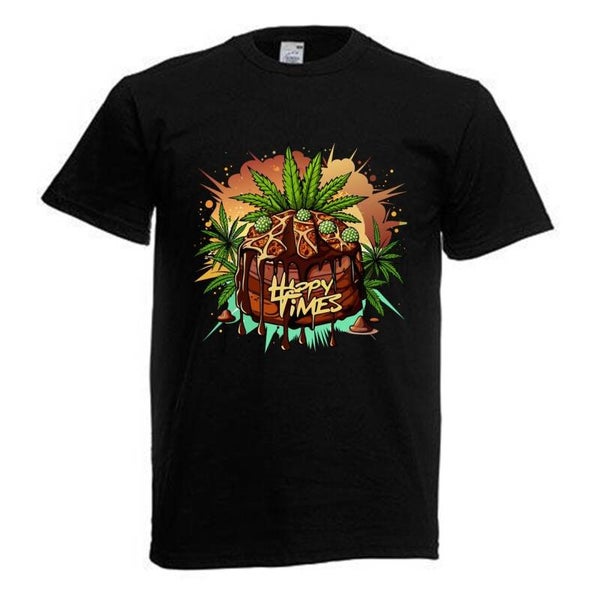Tshirt Unisex mit Coolen Druck Weed Ganja Hanf Cannabis Psychedelic (Größe & Farbe auswählen) TSFBW69