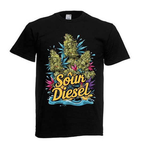 Tshirt Unisex mit Coolen Druck Weed Ganja Hanf Cannabis Psychedelic (Größe & Farbe auswählen) TSFBW690
