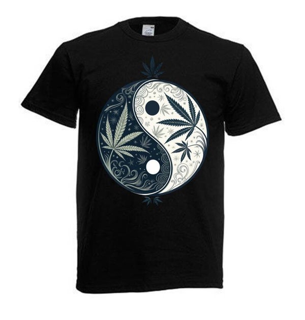 Tshirt Unisex mit Coolen Druck Weed Ganja Hanf Cannabis Psychedelic (Größe & Farbe auswählen) TSFBW691
