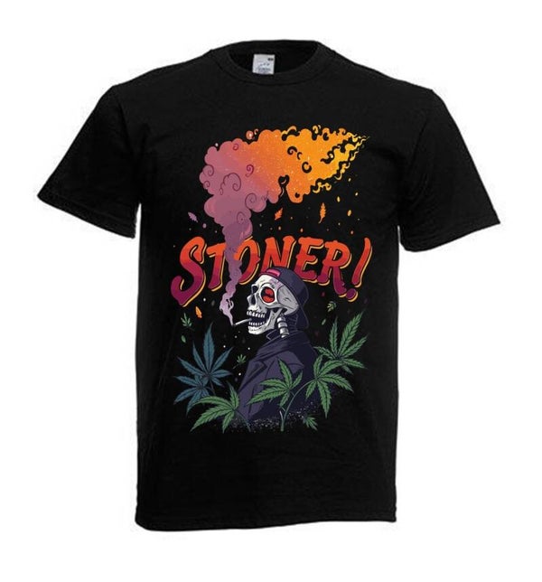 Tshirt Unisex mit Coolen Druck Weed Ganja Hanf Cannabis Psychedelic (Größe & Farbe auswählen) TSFBW693