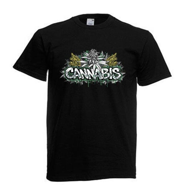 Tshirt Unisex mit Coolen Druck Weed Ganja Hanf Cannabis Psychedelic (Größe & Farbe auswählen) TSFBW694