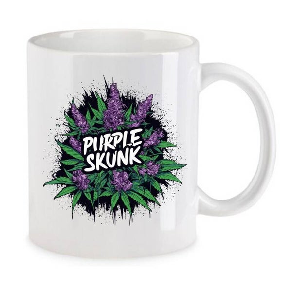 Tasse Weed Cannabis Psychodelic Weiß mit Druck (Siehe Foto) TFBW695